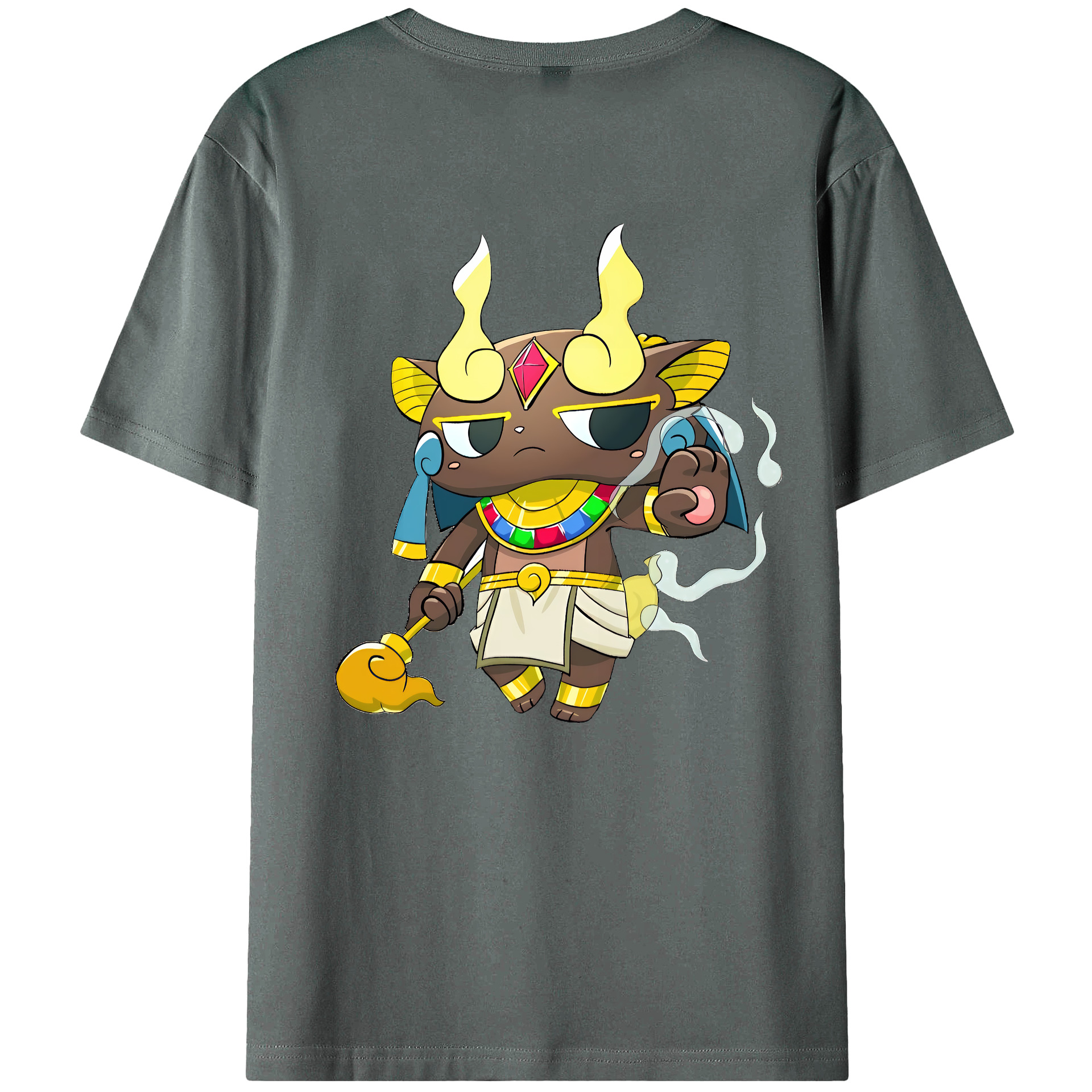 （画像用） 妖怪ウォッチ Yo-kai Watch 綿100％ メンズ半袖Tシャツ（バックプリント） 通気性